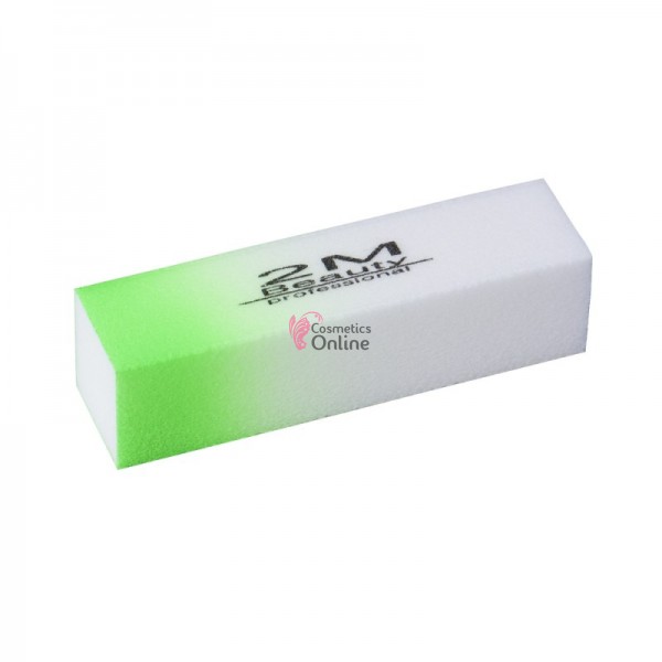 Buffer pentru unghii alb-verde 2M Beauty